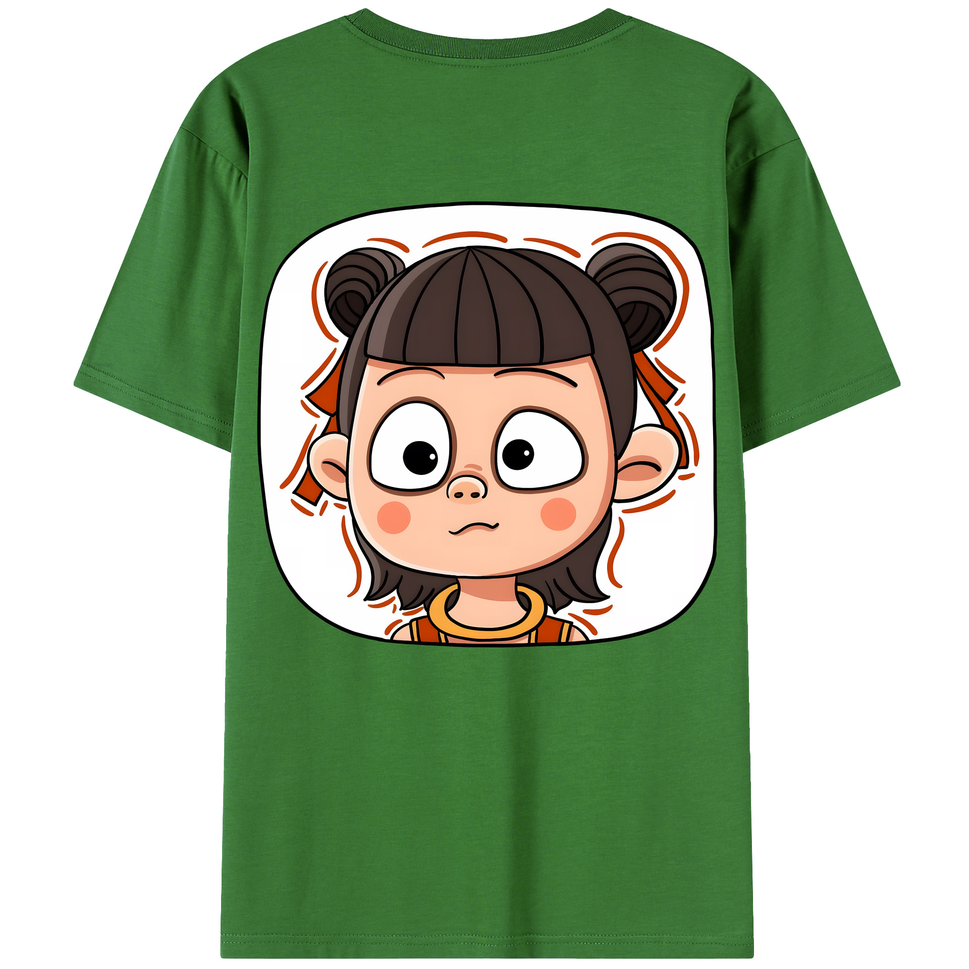 （画像用） Ne Zha 2 ナタ 魔童の大暴れ レディース半袖Tシャツ(バックプリント)